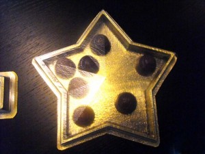 Chocolate praline star moulds