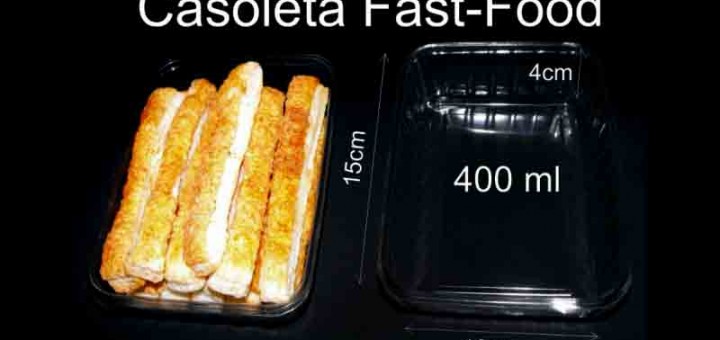 Caserole din plastic fast-food